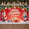 Holiday Decor Banner Gift Boxes Christmas Decoration Banner Holiday Banner Pine Branches For Winter Festival Office Party