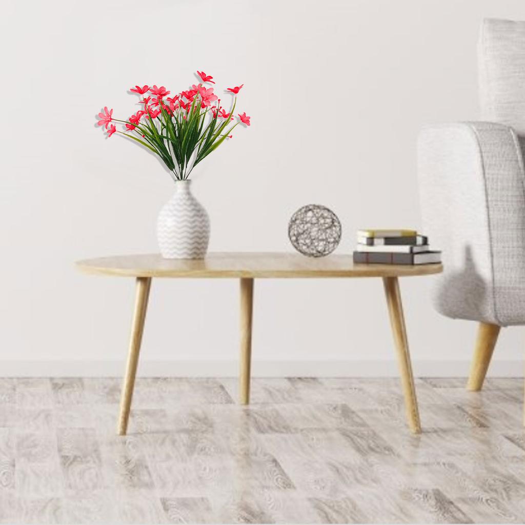 1 Bundles Artificial Outdoor Flowers Fake Flowers Green Shrubs Garden Porch