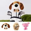Dog/Pig/Lion Shape Golf Club Head Cover Plush Golf Club Head Protector  Golf Accessories