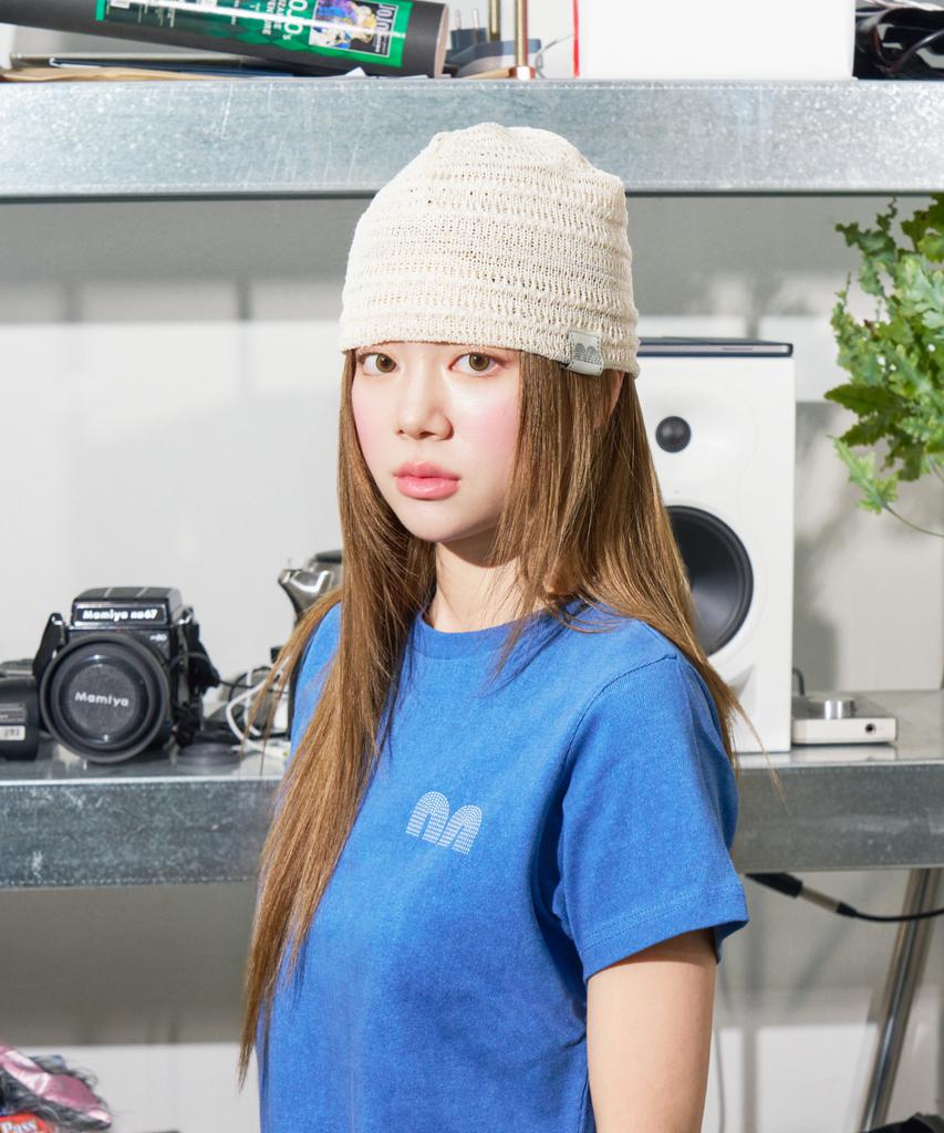NOT NEW Nn Label Stripe Beanie Cream