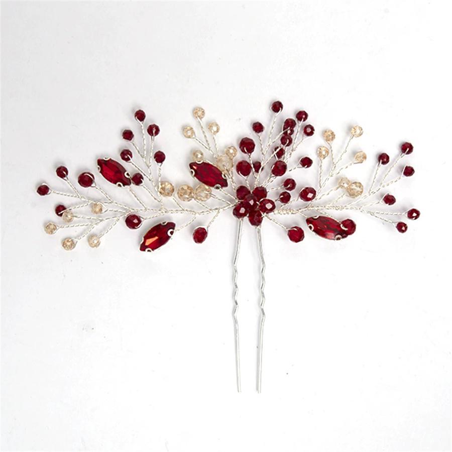 Spring new women's headwear Korean style simple handmade fashionable green ghost rhinestone crystal hairpin hair accessory
