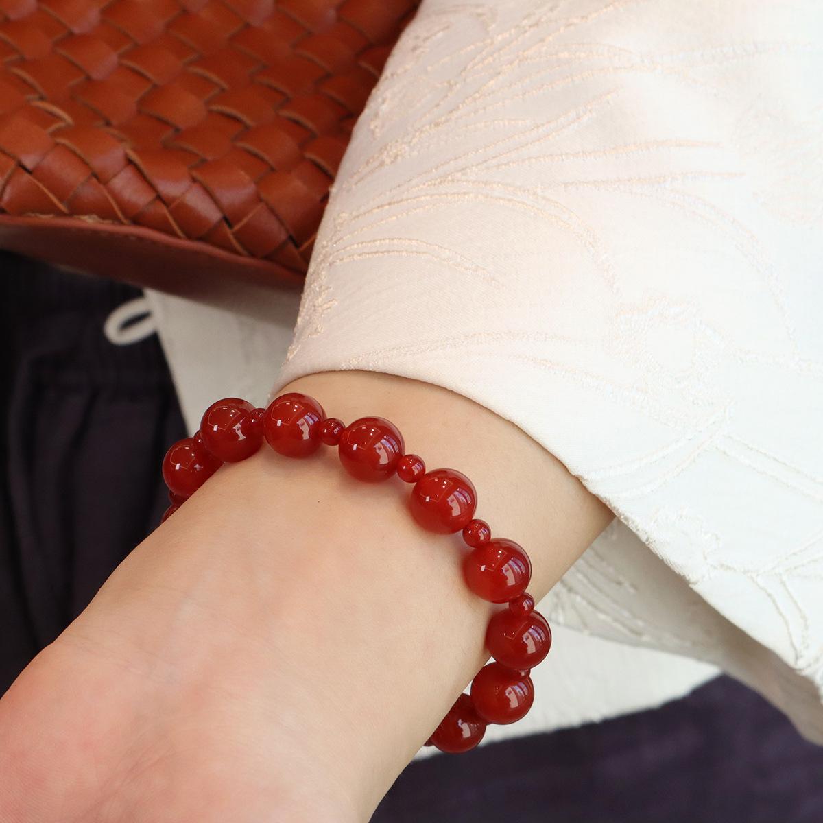 

Agate double ring bracelet.fashion women daily jewelry gift