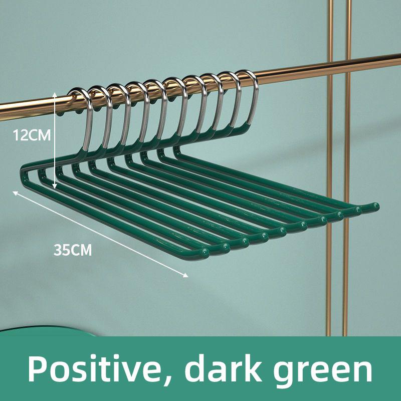 Вешалка для брюк в форме гуся утолщенные брюки из нержавеющей стали высушиваемые на воздухе нескользящее и бесшовное место для хранения в гардеробе подвешивание брюк-юбки JK Z-образный зажим 10pcs 2949₽