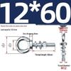 Marine Grade Zinc-Plated Hardened Carbon Steel Lifting Eye Bolt with Nut, Round Ring, Extended Thread, M6 M8 M20