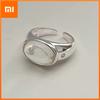 925 Sterling Silver Rings for Women Couple Minimalist Handmade Vintage Big White Stone Ring Fine Jewelry Gift Prevent Allergy