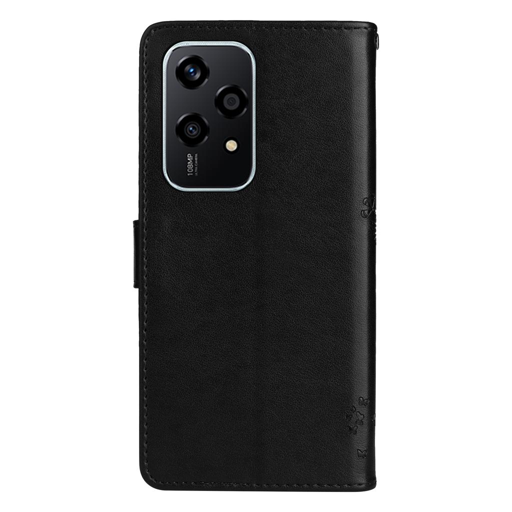 For Honor 200 Lite Phone Case with Stand Cat Tree Pattern Leather Wallet Mobile Cover