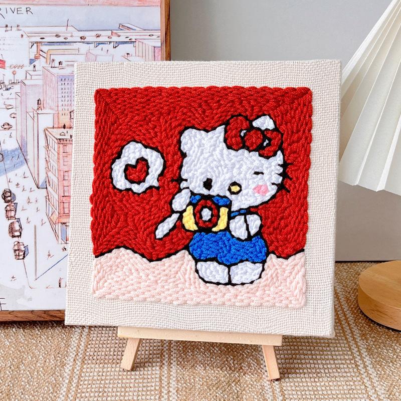 Le Weaving Poke Embroidery Handmade Embroidery Material Package Handmade Wool Poke Fleece Creative Cartoon Handmade Diy Handicraft Class BaggedDIYMaterialKit