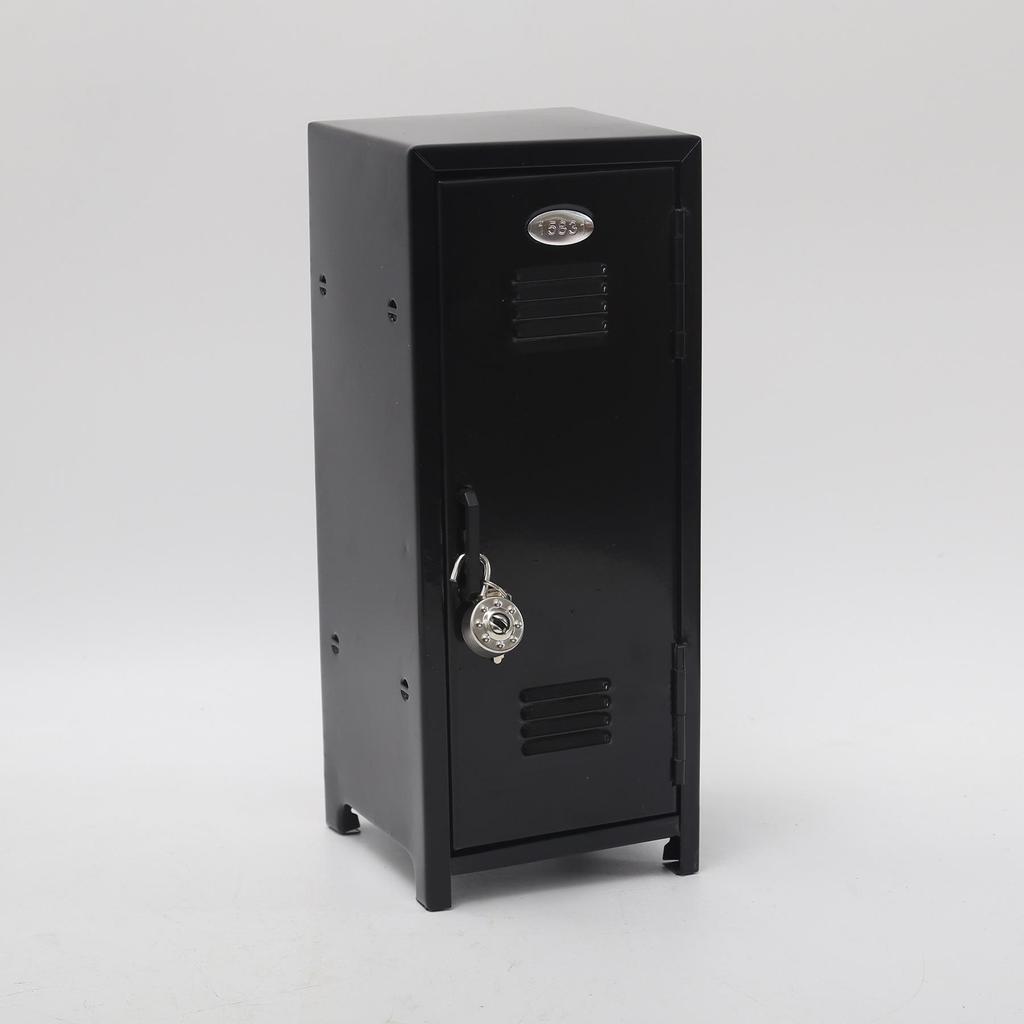 Multi-color Metal Storage Box with Lock - Desktop Cosmetic Organizer & Money Safe