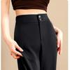Langsha Women's Anti-Wrinkle Draped High-Waist Straight Suit Pants