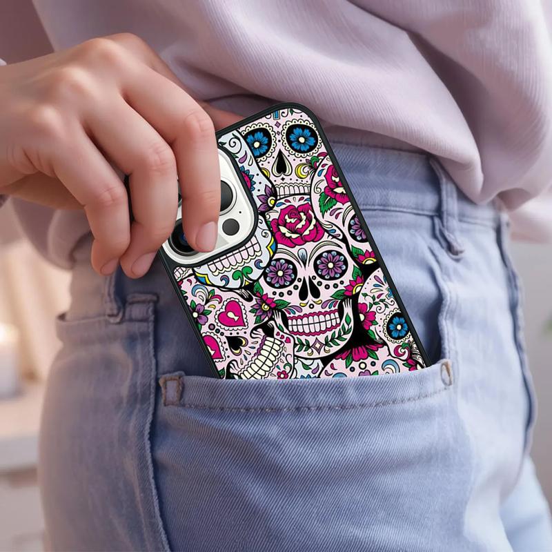 Gothic Skull Phone Case For iPhone 17 Air 15 16e 14 13 Pro Max Coque 12 11 Pro Max PLUS cover