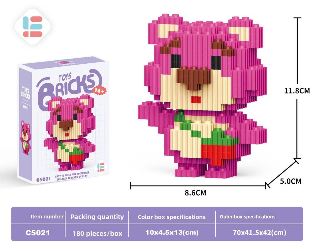 Bag Lotso Crossbody Cartoon Building Blocks Set Toy For Kids Play Educational