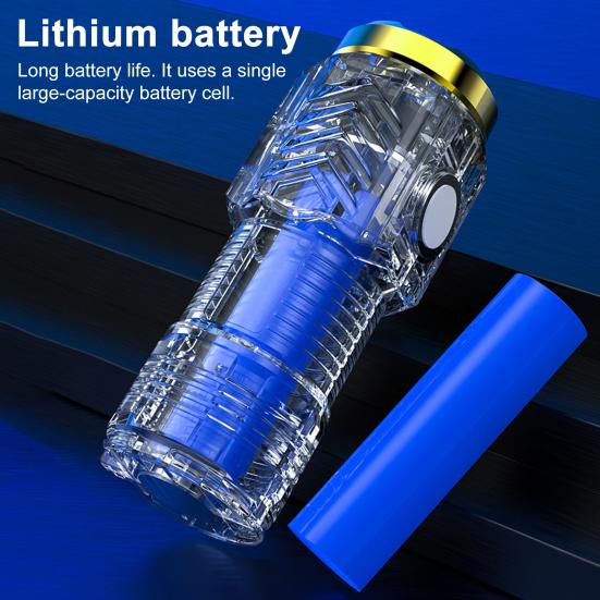 3-LED Mini Flashlight Type-C LED Torch with Magnetic Clip Waterproof Portable Emergency Light Lightweight Work Light for Outdoor Camping Hiking