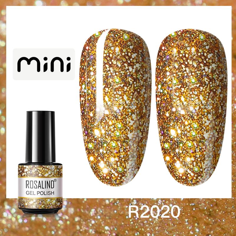 ROSALIND Mini Nail Gel Polish Hybrid Gel Polish UV Gel Manicure Soak Off Nail Art Base Top Coat