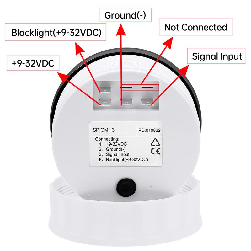 9-32V 85mm Marine Tacho Meter Gauge LCD Digital Hourmeter Boat Tachometer 3000~8000RPM Toerenteller Hour Meter RPM Sensor