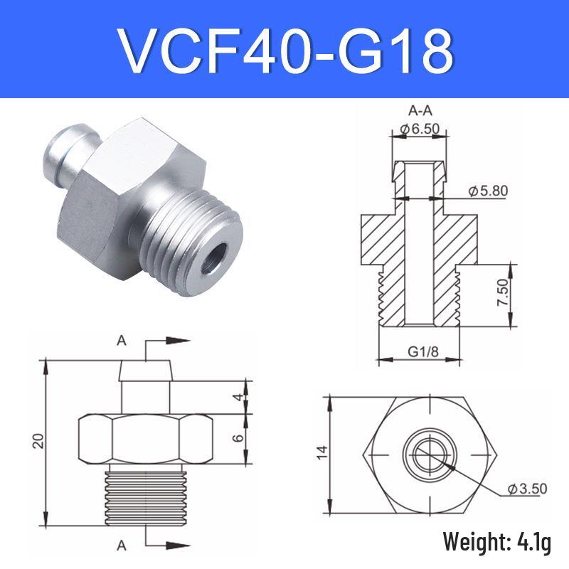 Vacuum Suction Cup Connector VM-G1 Threaded Barb Pneumatic Nozzle Adapter