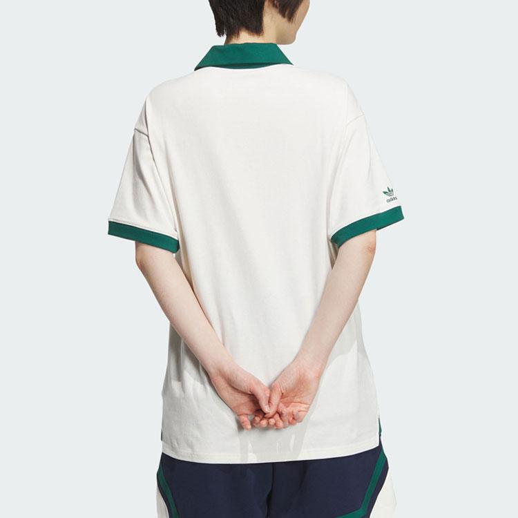 Adidas Originals Disney Dumbo Sportswear Embroidered Logo Colorblock Polo Shirt Unisex Tops White IN1075
