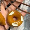 Bag Pendant 1:1 Realistic Simulated Bread Shape Resin Keychain with Rope Decor High Simulation Baguette Bagel Charm Key Holder