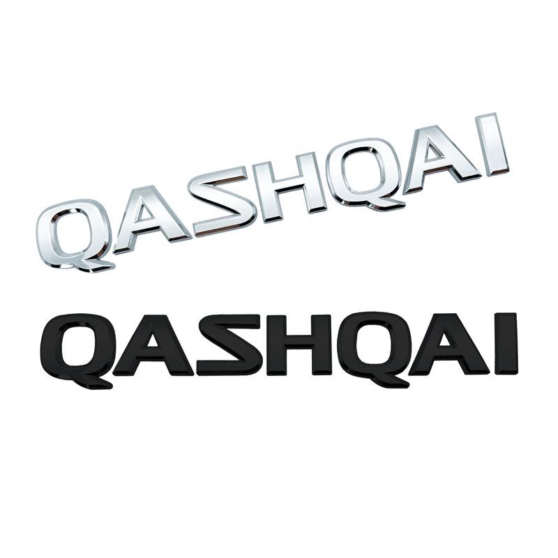New 3D Car Styling ABS Plastic Car Sticker QASHQAI Letter Logo Car Rear Trunk Body Emblem Sticker Auto Accessories