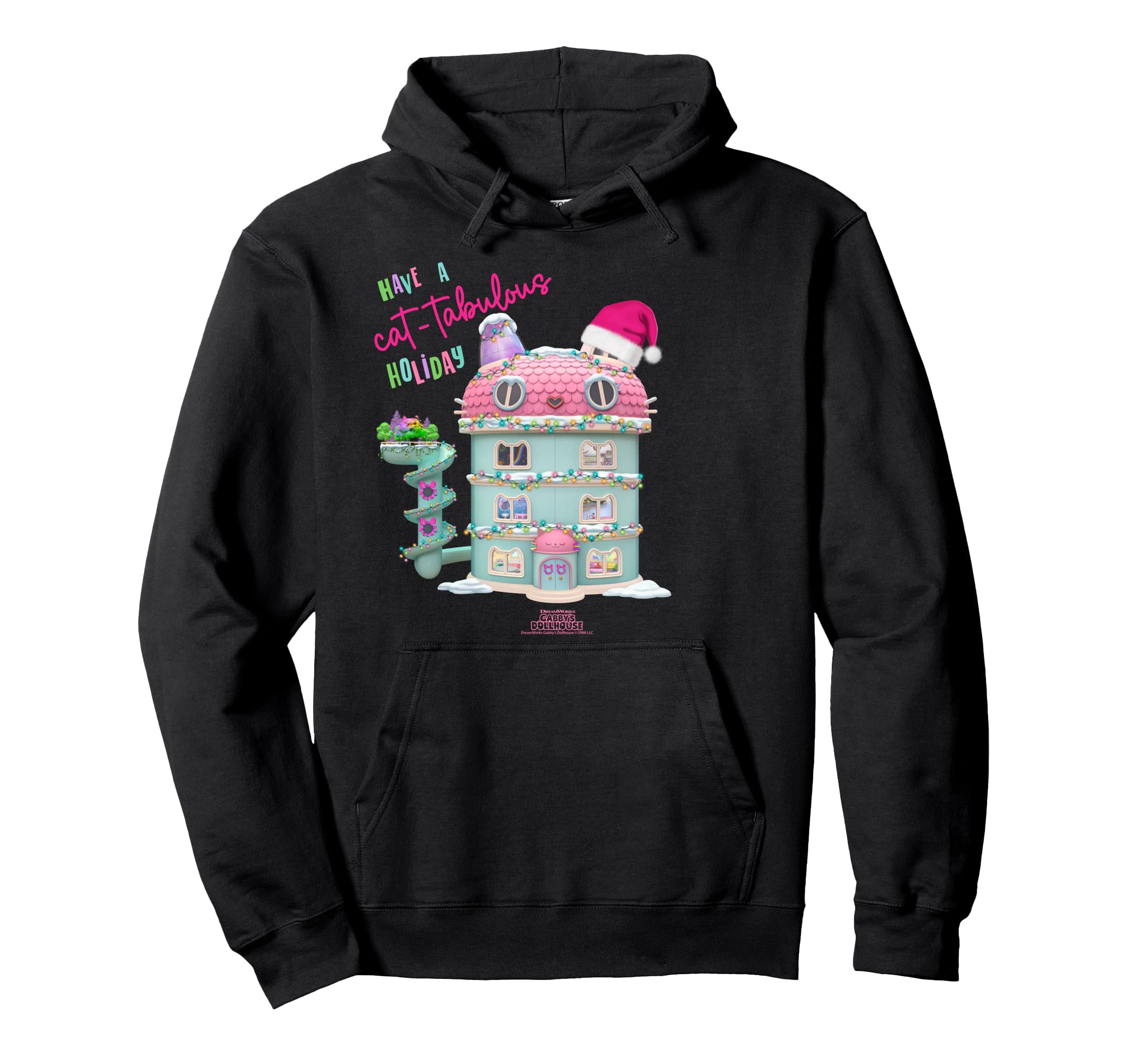 

DreamWorks Gabby s Dollhouse Cat Holiday House Hoodie