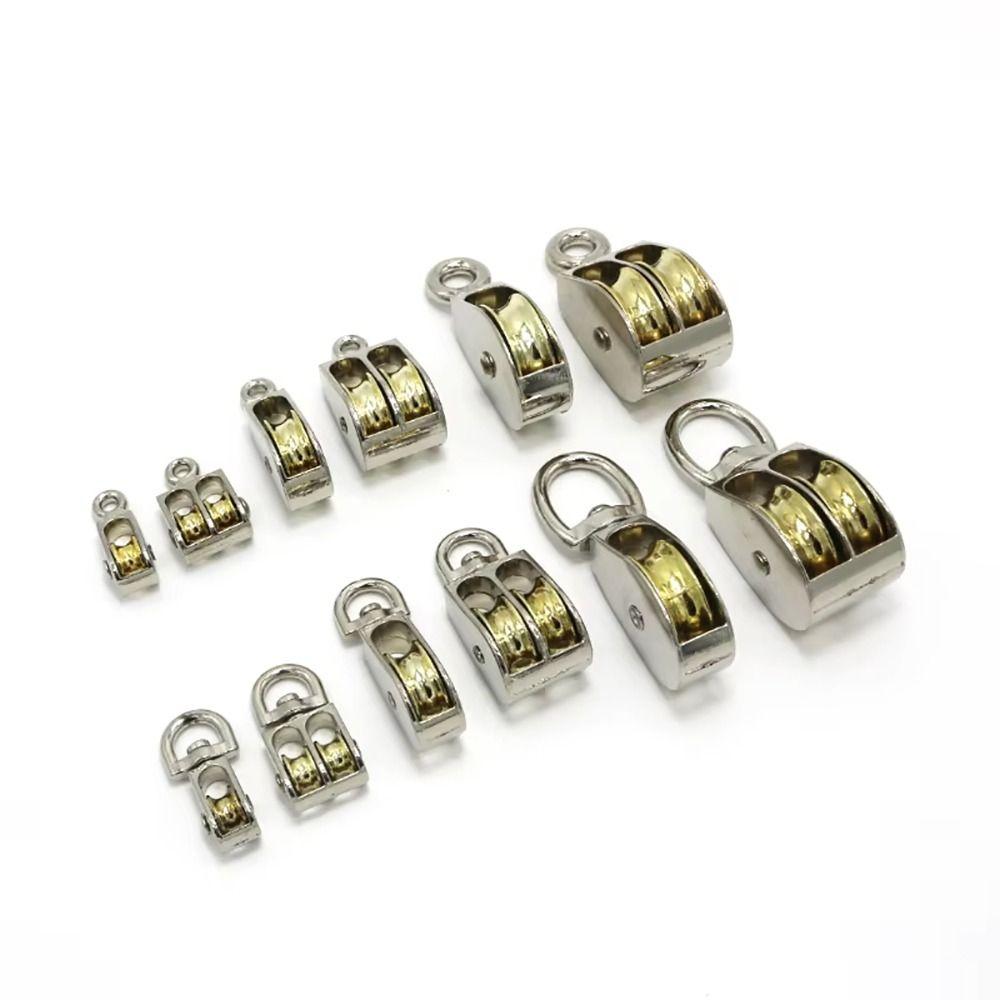1 stk. 43/58/86 mm koblingstrinn med enkle/dobbelte hjul, metallskive, bevegelig trinse, taljeløfting
