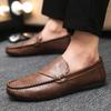 Fashion Genuine Leather Men Loafers Breathable Slip on Men Driving Shoes Italian Luxury Brand Men Casual Shoes Moccasins Chaussure Homme