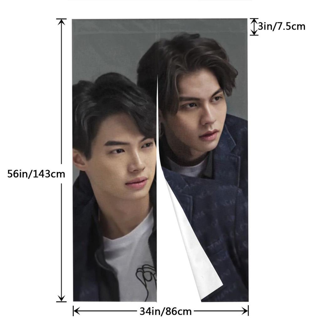 2gether Thai BL Drama Winbright Noren All Easy Entryway Privacy Screen for Living Room Curtain, Seasons, Installation, Bedroom, Bathroom, Bathtub,