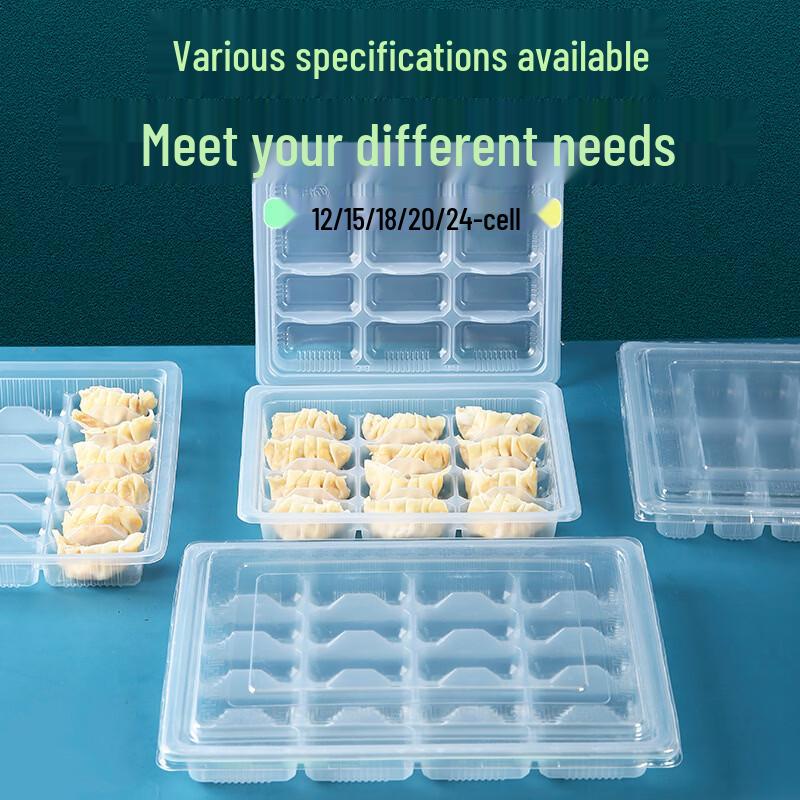 Disposable 10-Compartment Frozen Dumpling Storage Boxes (600 Sets)