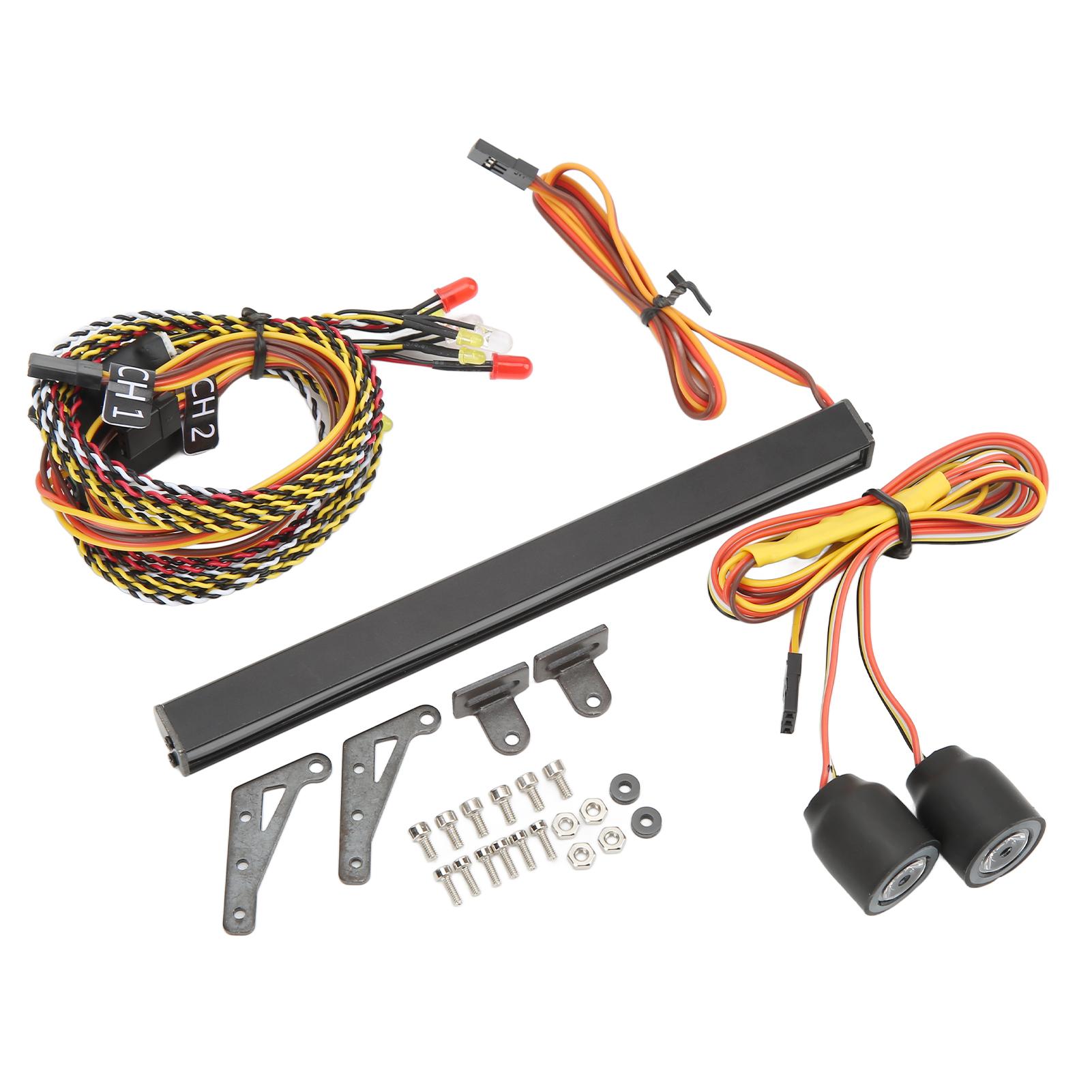 

RC LED Light Colorful DIY Upgrade RC Crawler Car Dome Headlight for Wrangler SCX10 90046 90047 D90
