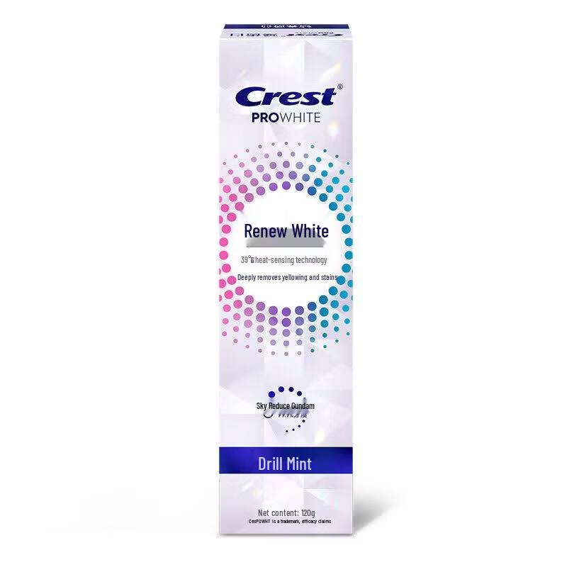 Crest Radiant White Diamond Bright Whitening Toothpaste 120g (5-Pack)