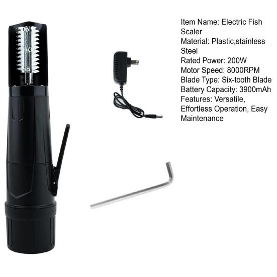 Elektrikli Balık Pullama Makinesi Ayarlanabilir Hız Elektrikli Balık Pul Çıkarıcı Mutfak Dış Mekan Kullanımı İçin Güvenli Balık Pullama Aleti
