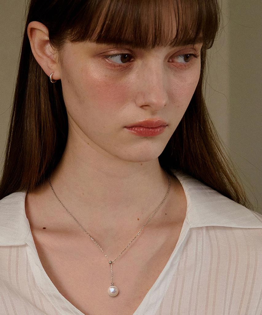 St.Scott London [Silver 925] Pearl Drop Necklace / Stj-Na1717Wg