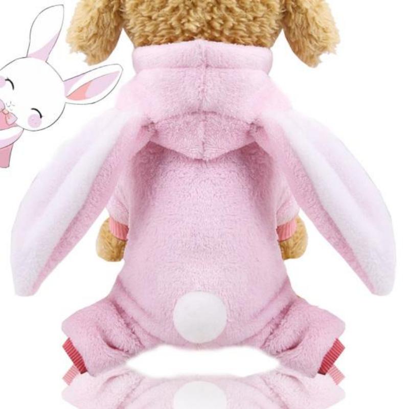 Pet Supplies Dog Clothes Cat Pet Clothes Autumn and Winter Long-eared Rabbit Transformed Small and Medium-sized Dog Home Warm Clothes