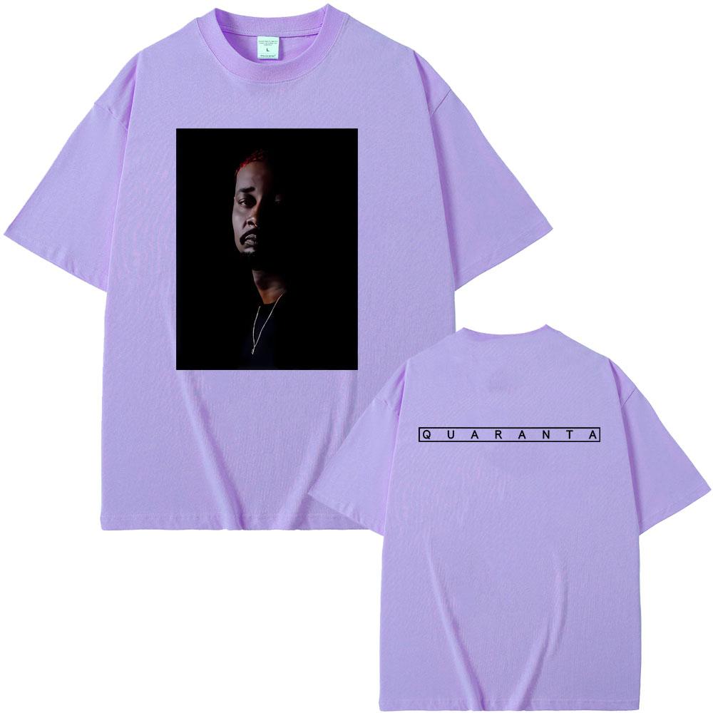 Rapper Danny Brown Quaranta Album Graphic Tshirt Men Women Hip Hop Fashion Oversized Short Sleeve T Shirt Male Pure Cotton Tees
