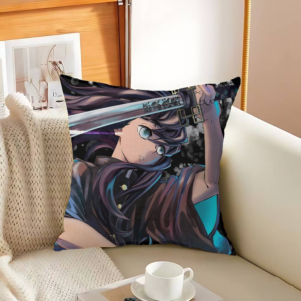 Muichiro Tokito Anime Cushion Cover Pillow Cover Decor Pillowcase Printed Cushion Case For Couch