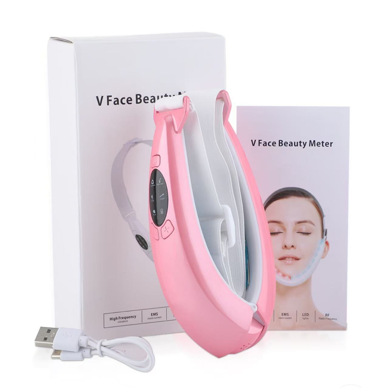 

V Face Massager Портативный Массажер для Лица Перезаряжаемый Светодиодный Дисплей Косметический Прибор Для Лица 5 Режимов
