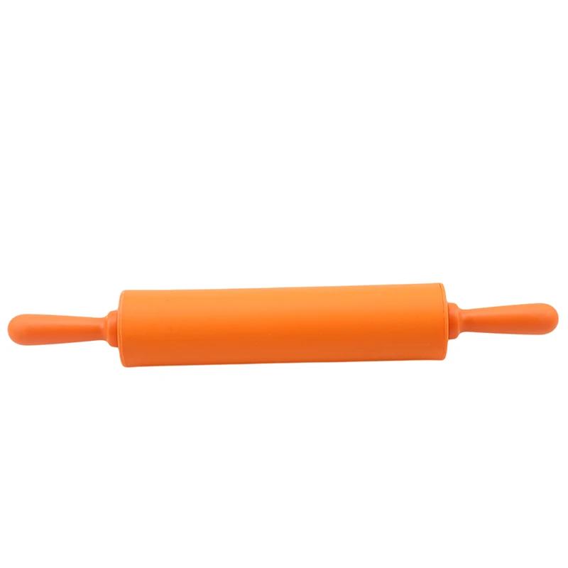 Non-stick Silicone Food Grade Rolling Pin Fondant Rolling Pin DIY Kitchen Tools Dumpling Roller Cake Bakeware Tools 30x4.2cm