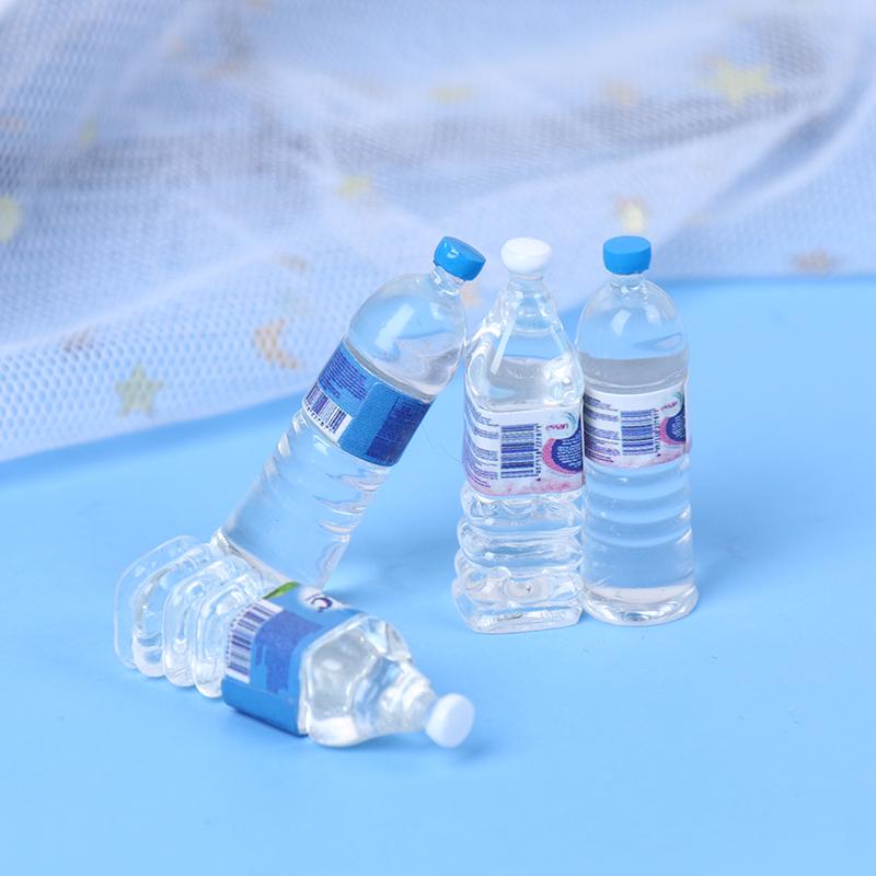 10Pcs Mini Mineral Water Bottle 1:12 Dollhouse Miniature Accessory Drinking Toy