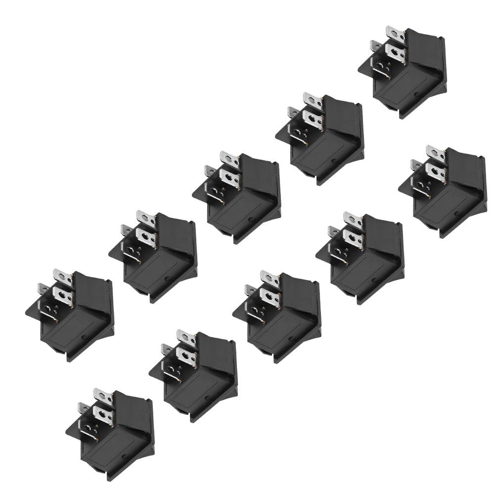 10PCs 2‑Position Switch Rocker On Off 4‑Pin KCD4 Heat Resistance Industrial Accessories