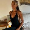 Boho Pailletten Netz Kopftuch Gold Schwarz Quaste Kopfwickel für Frauen Festival Strand Hochzeit Braut Haaraccessoire Glänzendes Schal Haarschmuck