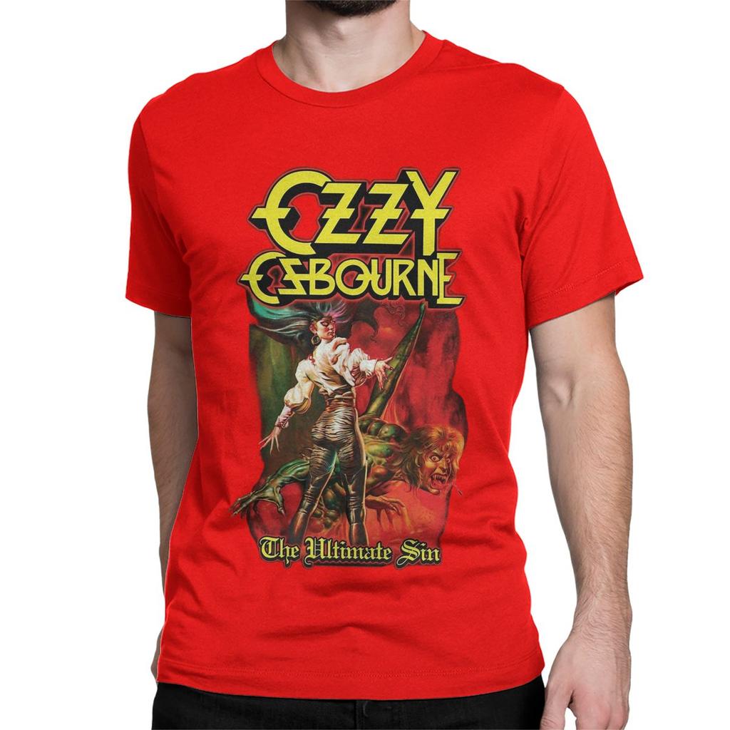 Punk Band Rock Music T Shirts Men Women 100% Cotton  T-Shirts Round Neck Ozzy Osbourne Tee Shirt Short Sleeve Clothing Adult