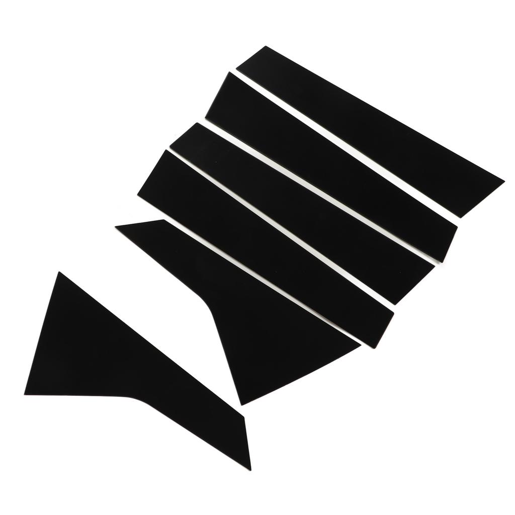 6PCS Car Window Trim Bright Black Lightweight Smooth Surface Window Strip Sticker Replacement For Civic 2022
