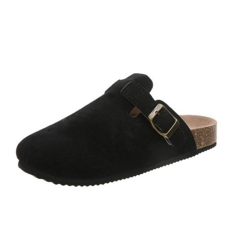 Baotou Slippers Female Couple Cork Drag Wish Large Size Shoes Casual Half Drag Lazy Shoes Tide