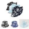 Palm Tree Fisherman Hat With Large Brim 100% Polyester Windproof Waterproof Sun Protection For Summer