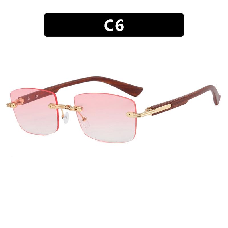 

2024 Men s Trendy Square Frameless Sunglasses with UV Protection As shown