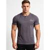 Men's Plus Size Henley T-Shirt (Up to 6XL) - 95% Cotton Short Sleeve Crew Neck Tee with Chest Logo - Big and Tall Casual Summer Top