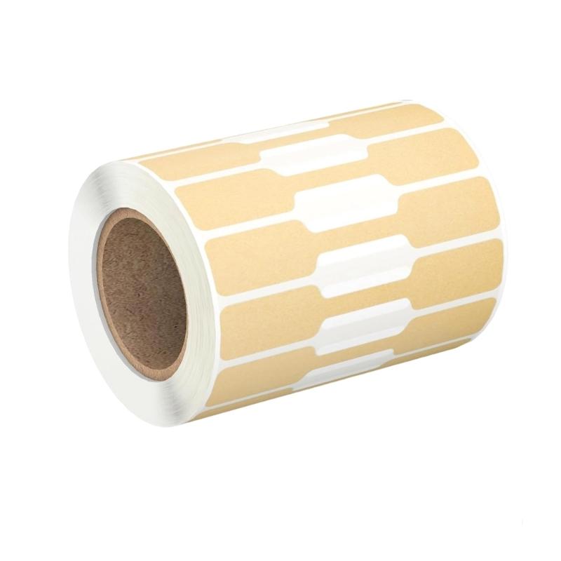 Pack of 500 Jewelry Sticker Labels Kraft Paper Earrings Indentification Stickers Tear Resistant Barbell Shaped Label
