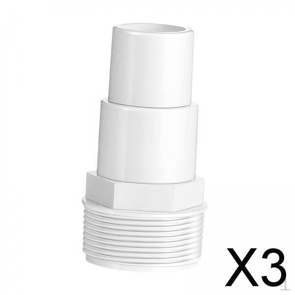 

3x Pool Hose Adapter Replacement Quick Connect Lightweight Above Ground Coupling Connector