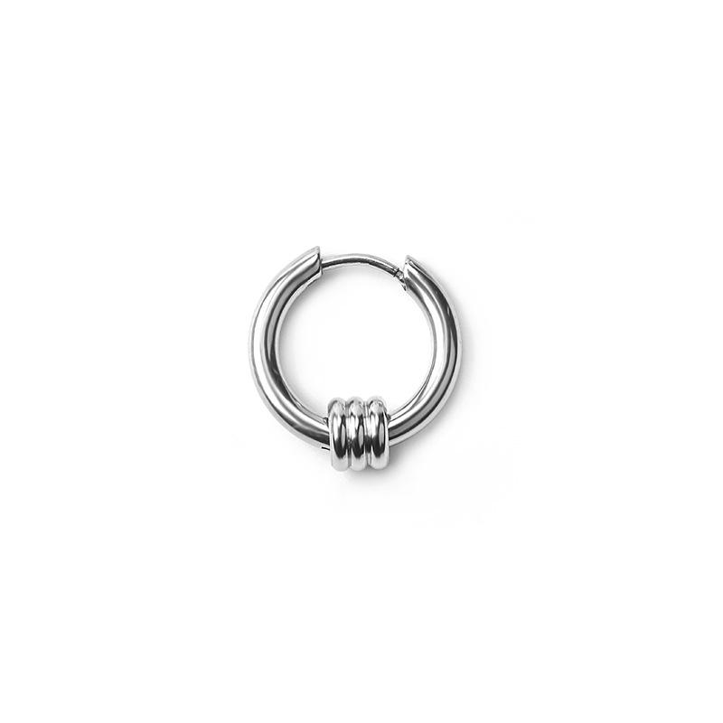 Trendy Hip-Hop Punk Stainless Steel Men's Ear Clip Earrings