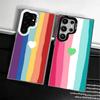 Rainbow Gradient Love Desgin Soft Phone Case for Samsung Galaxy S24 S25 FE S26 Edge S23 Ultra S22 Plus S21 + Shockproof Cover Ba