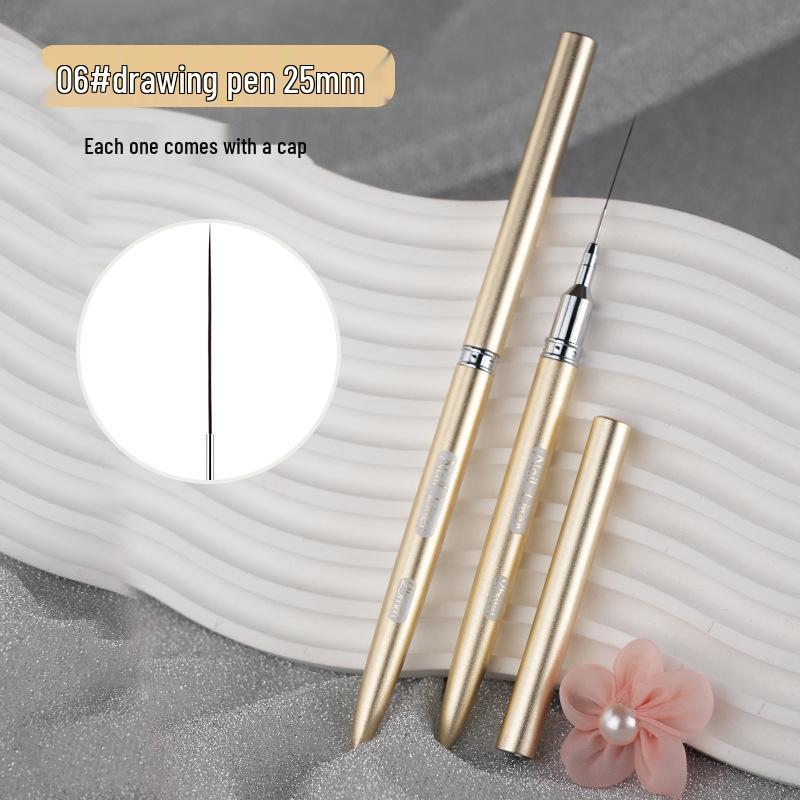Ultra-Fine French Tip Cross-Stitch & Nail Art Pen - Metallic Cat Eye Flower Outliner